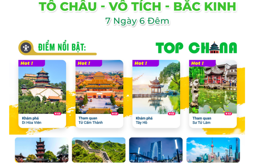 THƯỢNG HẢI - Ô TRẤN - HÀNG CHÂU - TÔ CHÂU - VÔ TÍCH - BẮC KINH